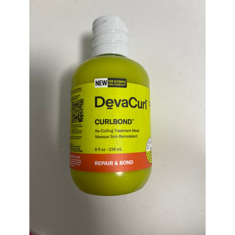 NEW!! DEVACURL CURLBOND 8 OZ CURLY BOND RE-COILING HAIR TREATMENT MASK DEVA CURL